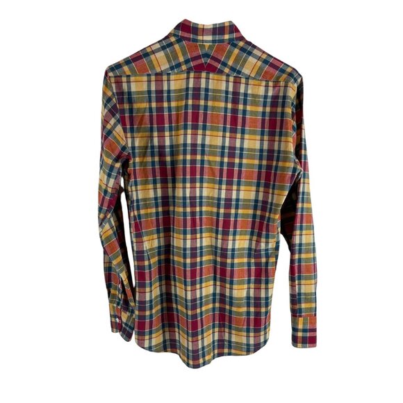 Spier & Mackay Slim Plaid Button Shirt Mens 14.5 Medium Cotton Pocket - Picture 3 of 8